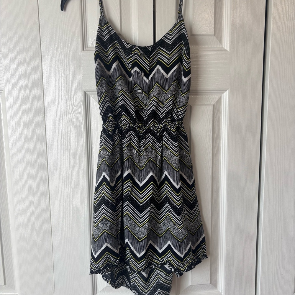 Material Girl Black and White Spaghetti Strap Sundress